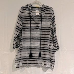 NWT, Roller Rabbit hooded tunic blue and white, size M